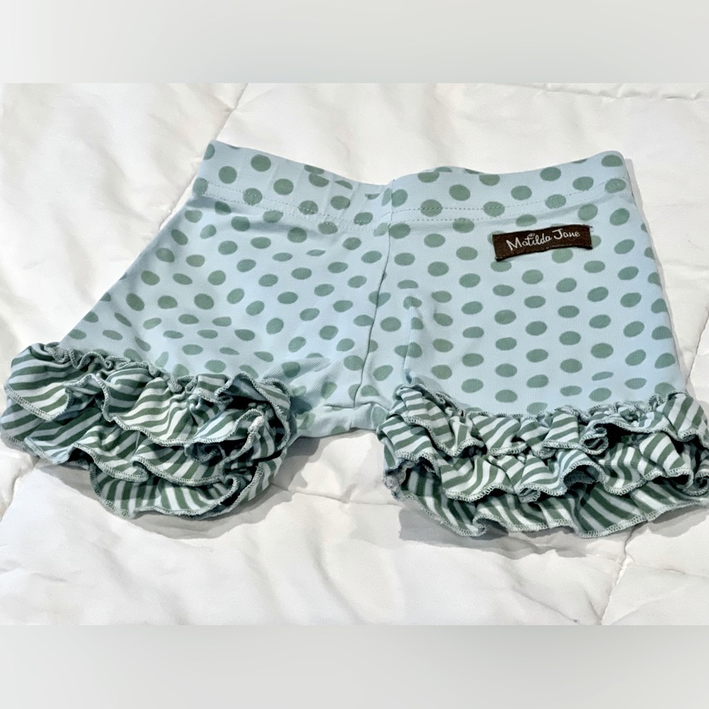 EUC Matilda Jane Polka Dot Ruffle Shorties size 2